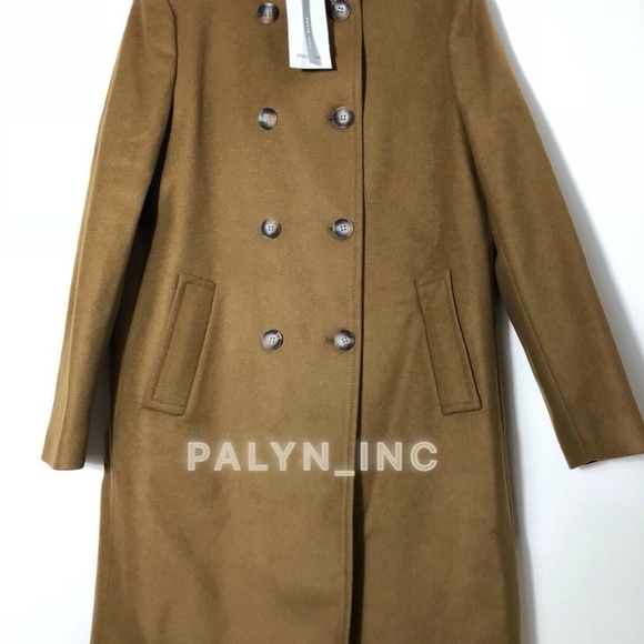 ❤️SOLD OUT ♥️ ZARA TOFFEE HIGH COLLAR BUTTONED COAT - Picture 8 of 8